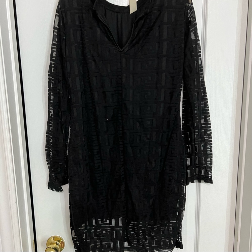 Little black dress mini sheer fully lined